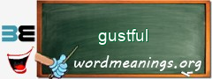 WordMeaning blackboard for gustful